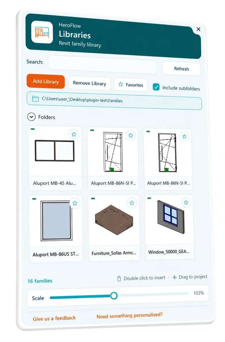 HeroFlow Revit family Libraries