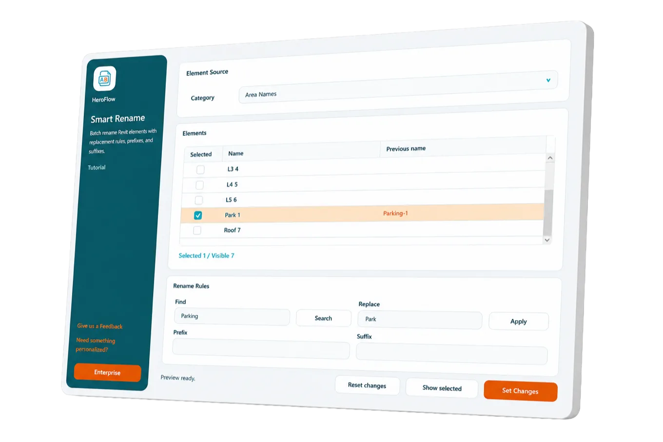 HeroFlow Smart Rename interface